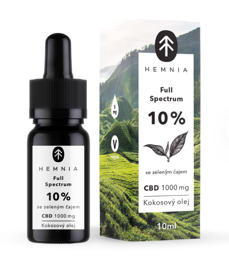 CBD Coconut Oil 10%, 1000mg, Green Tea