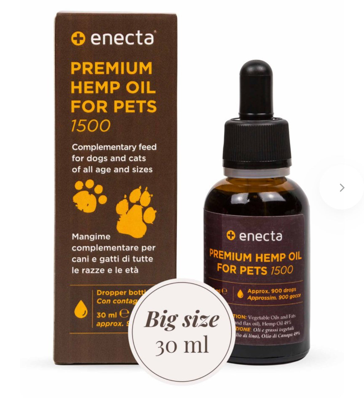 Enecta CBD Oil for Pets 5%, 1500 mg, 30 ml