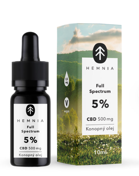 Full Spectrum CBD Hemp Oil 5%, 500mg, 10ml