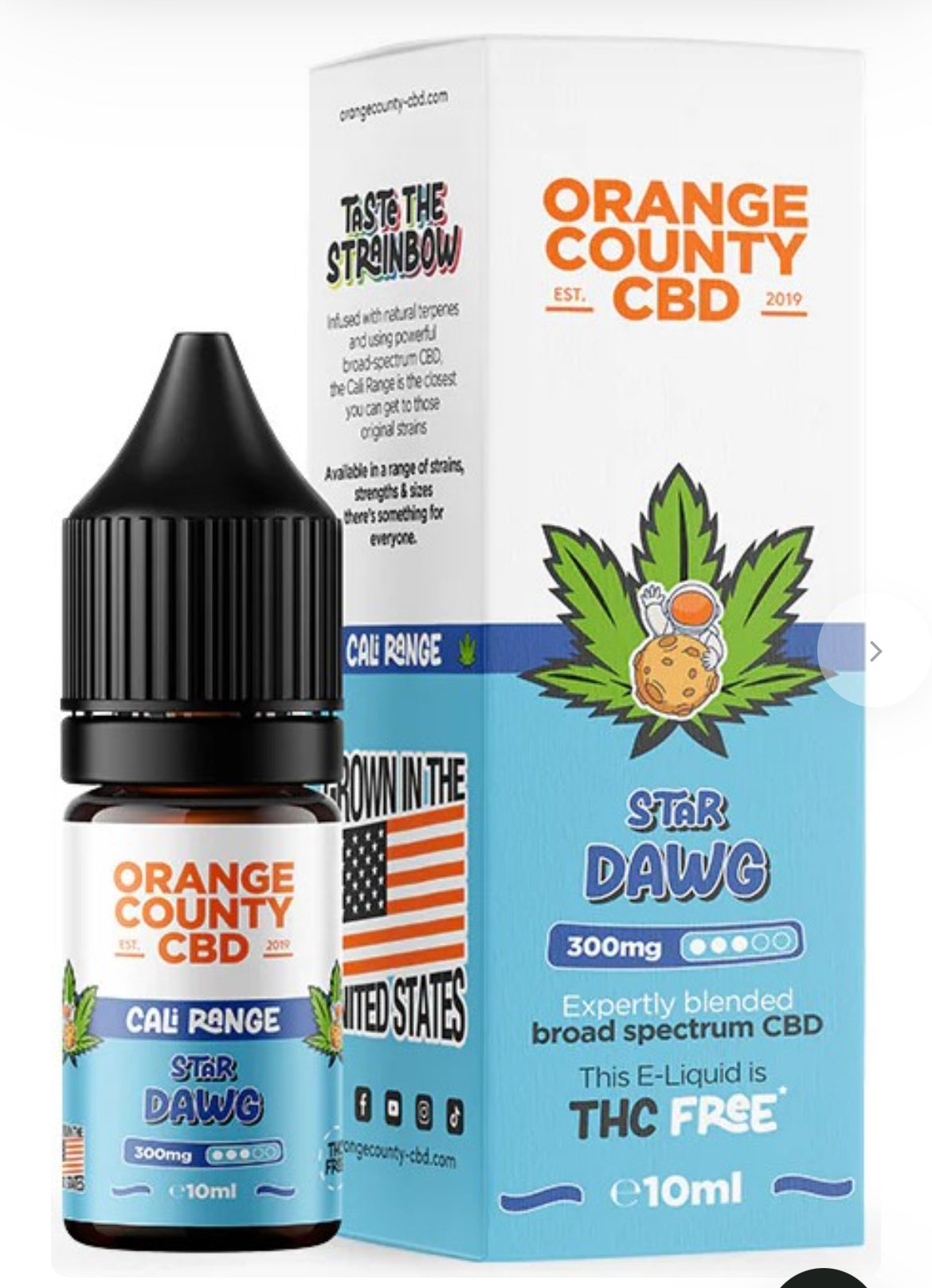 Orange County CBD E-Liquid Star Dawg, CBD 300 mg, 10 ml