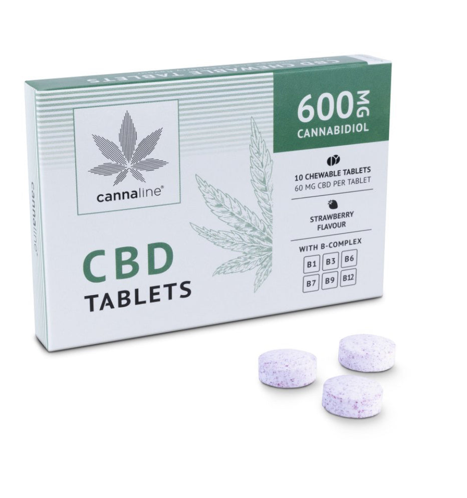 Cannaline CBD Tablets with Bcomplex, 1200 mg CBD, 20 x 60 mg