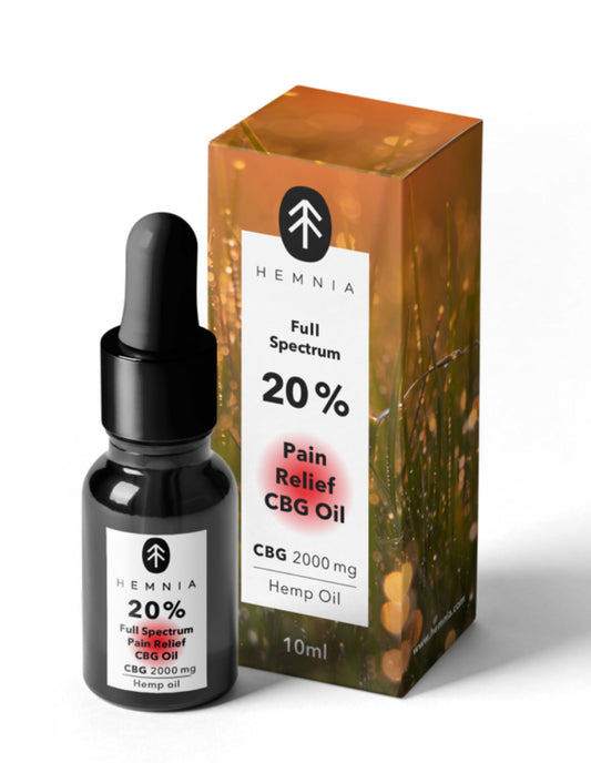 Full spectrum Pain Relief CBG oil - 20 % CBG, 5 % CBD, 2000 mg, 10 ml