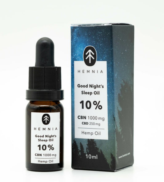 Good Night´s Sleep Hemp oil 10%, 1000 mg CBN, 250 mg CBD, 10 ml