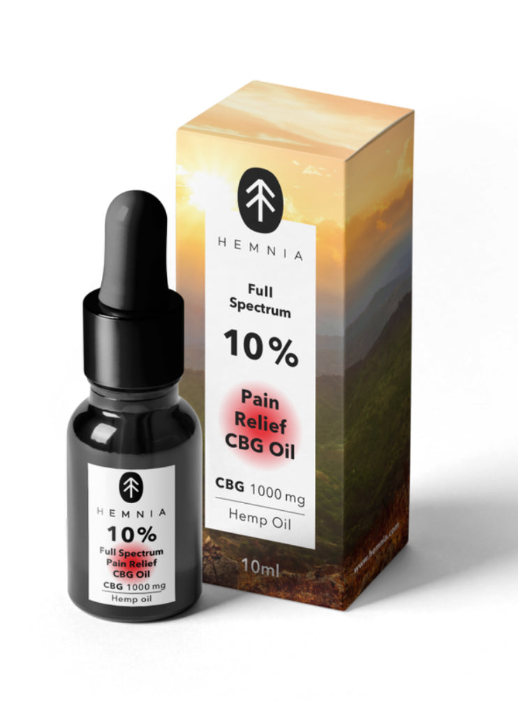 Full spectrum Pain Relief CBG oil - 10 % CBG, 5 % CBD, 1000 mg, 10 ml