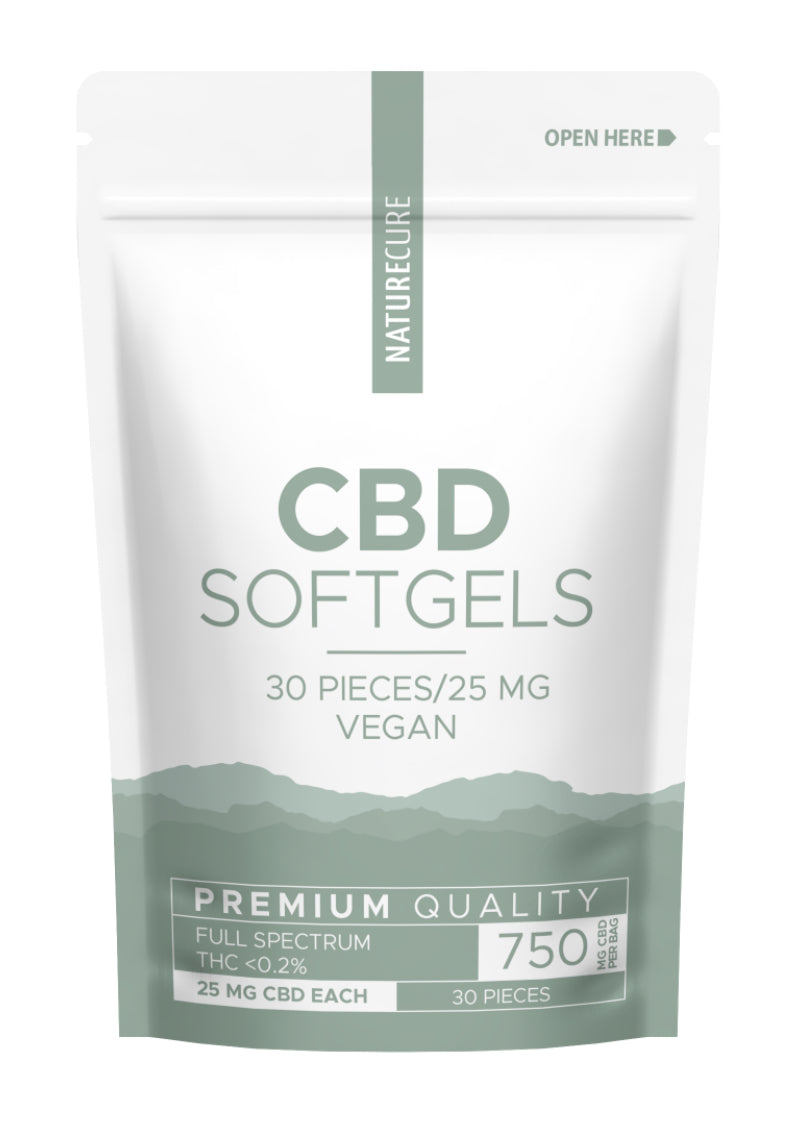 Nature Cure CBD soft gels - 750mg CBD, 30pcs x 25 mg