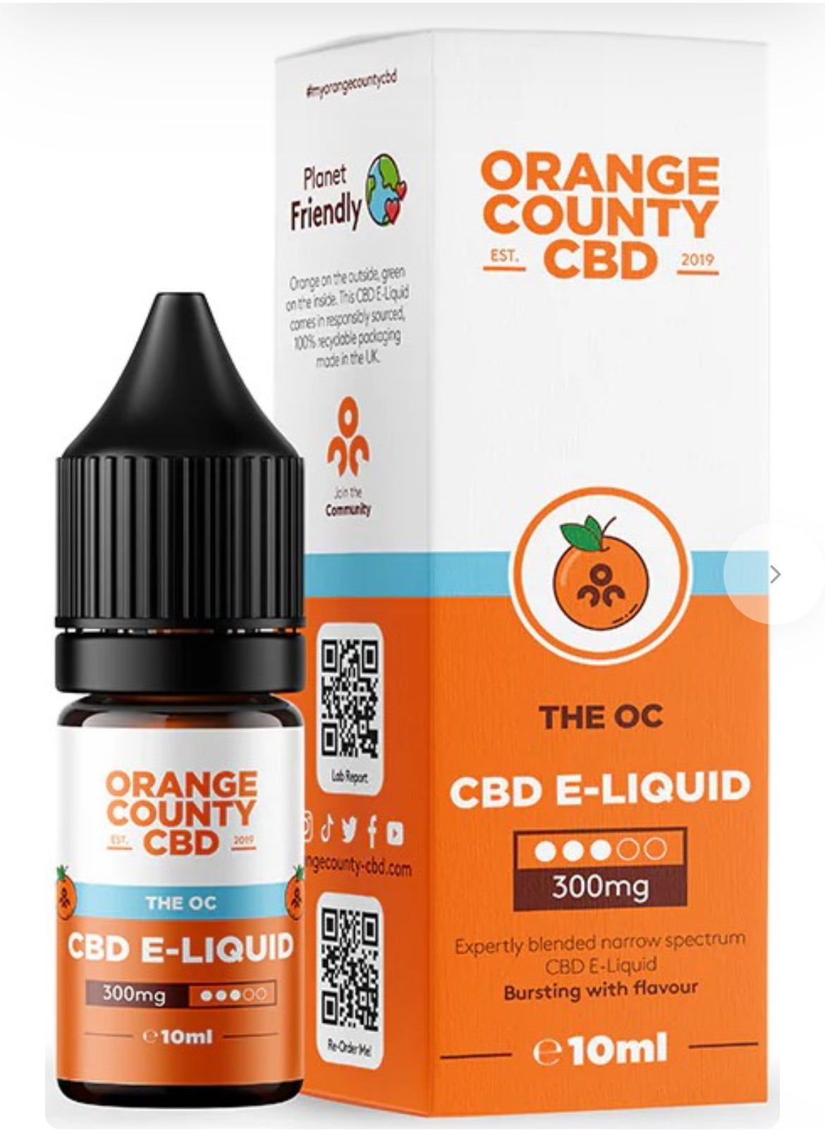 Orange County CBD E-Liquid The OC, CBD 300 mg, 10 ml