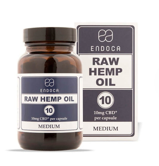 Endoca RAW Hemp Oil Capsules 1200 mg CBD + CBDa, 120 pcs