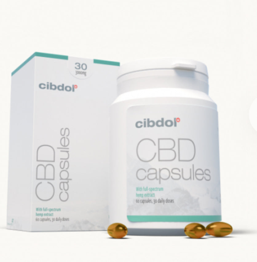 Cibdol softgel capsules 30% CBD, 3000 mg CBD, 60 capsules