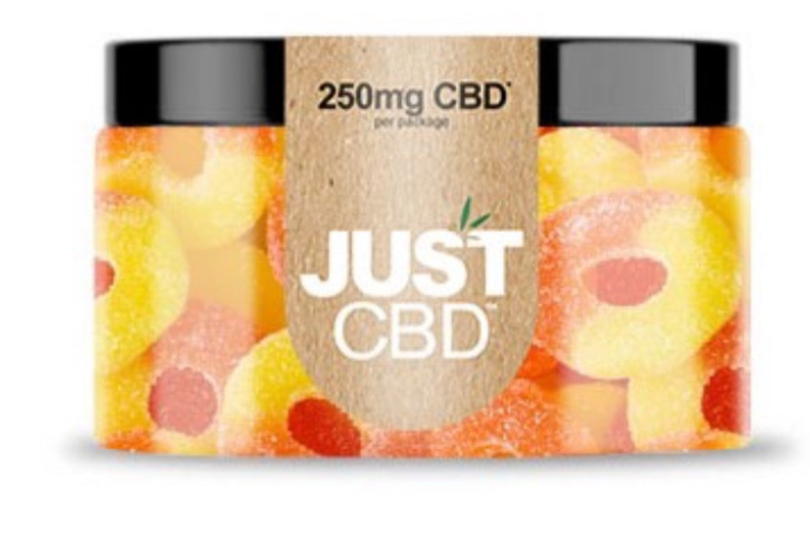 JustCBD Gummies Peach Rings 500mg