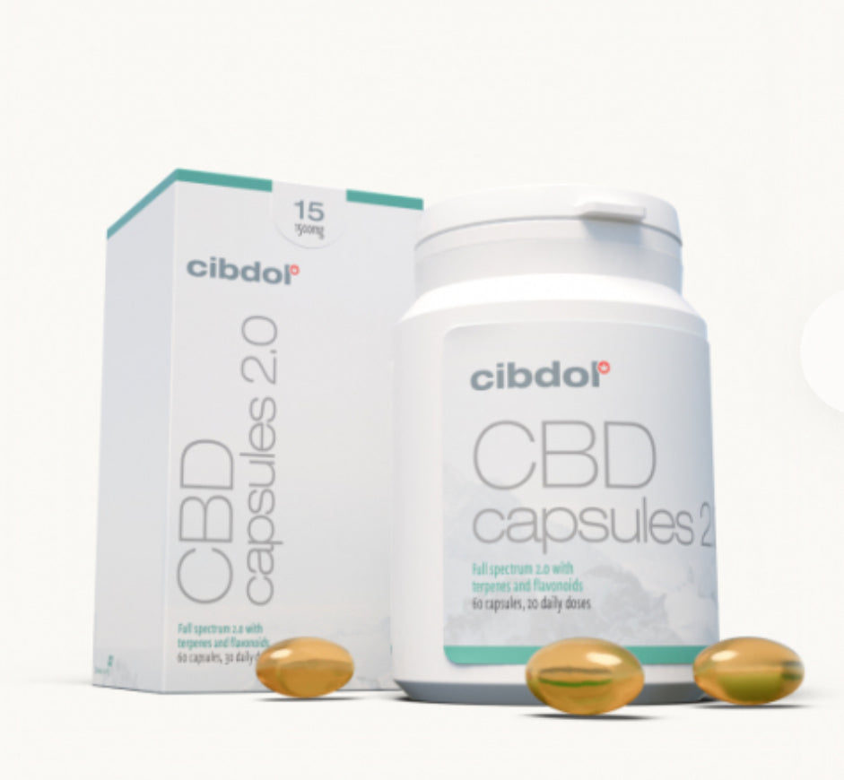 Cibdol softgel capsules 15% CBD, 1500 mg CBD, 60 capsules