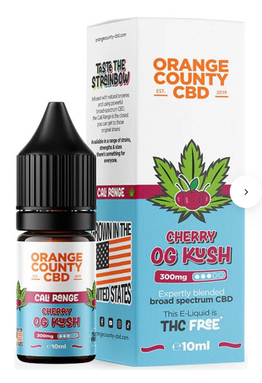 Orange County CBD E-Liquid Cherry OG Kush, CBD 300 mg, 10 ml