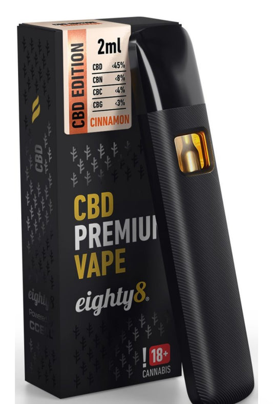 Eighty8 CBD Vape Pen Premium Cinnamon, 45 % CBD, 2 ml