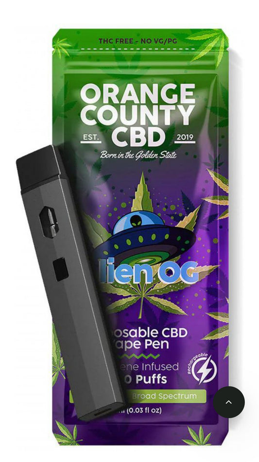 Orange County CBD Vape Pen Alien OG, 600mg CBD, 1ml