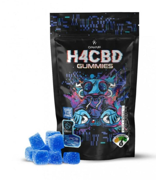 CanaPuff H4CBD Gummies Blueberry, 5 pcs x 25 mg H4CBD, 125 mg