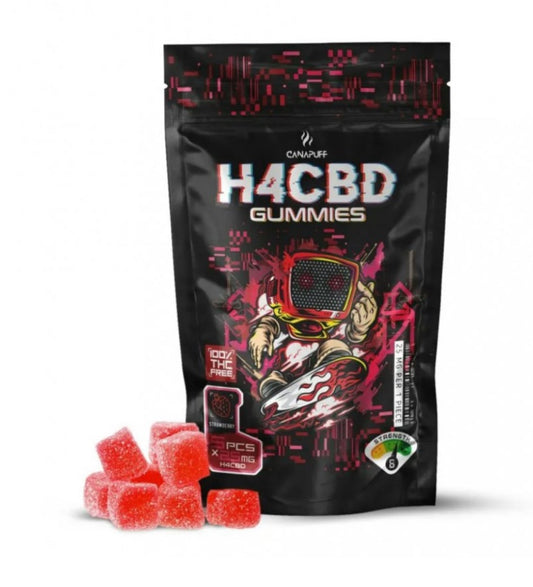 CanaPuff H4CBD Gummies Strawberry, 5 pcs x 25 mg H4CBD, 125 mg