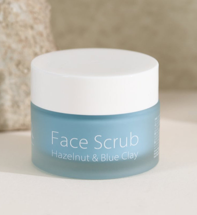 Cannor Hazelnut face scrub Blue Clay & CBD, 50 ml