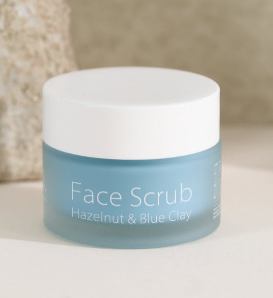 Cannor Hazelnut face scrub Blue Clay & CBD, 50 ml