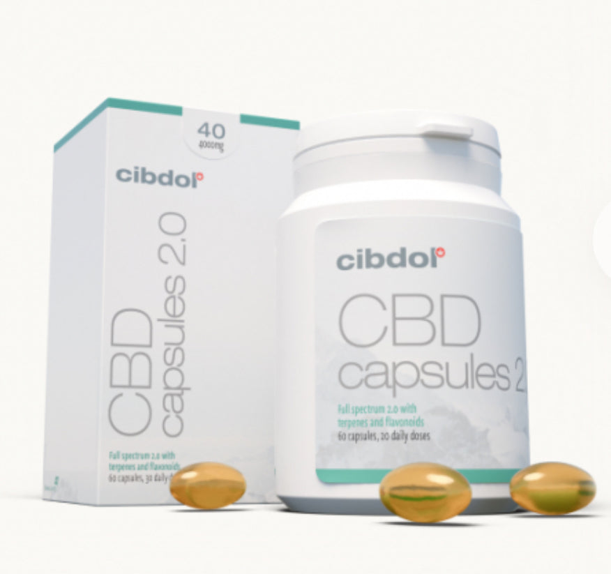 Cibdol softgel capsules 40% CBD, 4000 mg CBD, 60 capsules