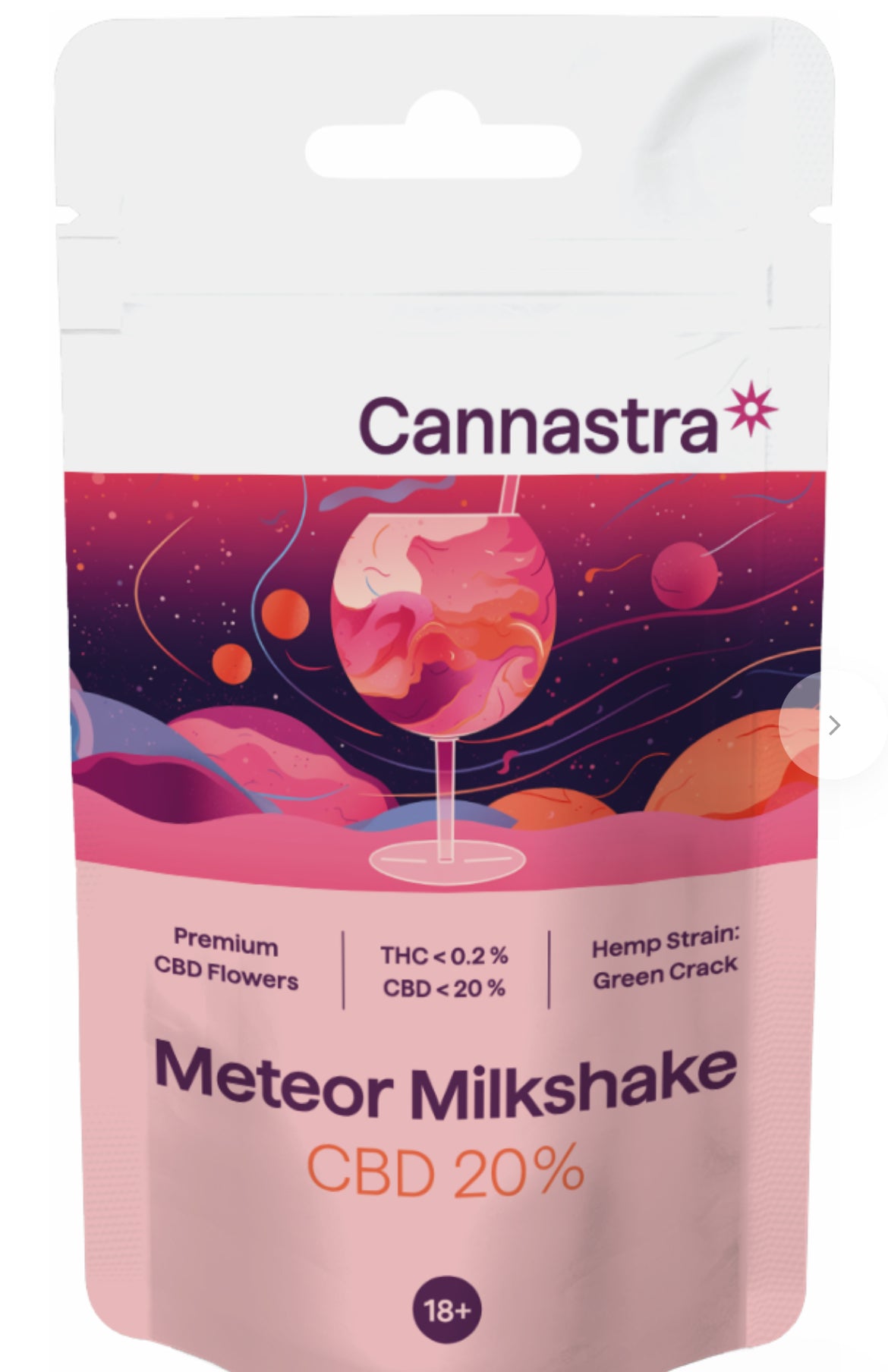 Cannastra CBD Flowers Meteor Milkshake, CBD 20 %