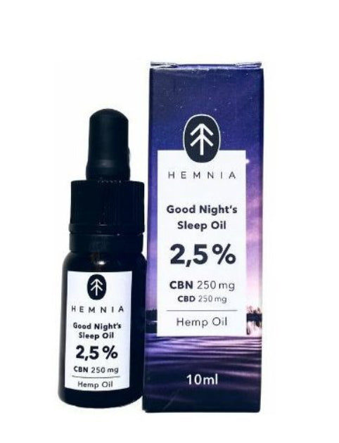 Good Night's Sleep Hemp oil 2,5%, 250 mg CBN, 250 mg CBD, 10 ml