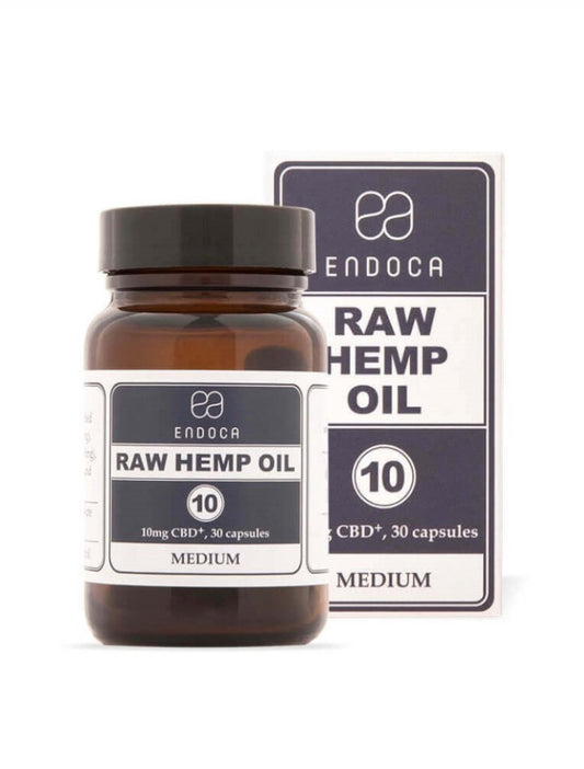 Endoca RAW Hemp Oil Capsules 300 mg CBD + CBDa, 30 pcs